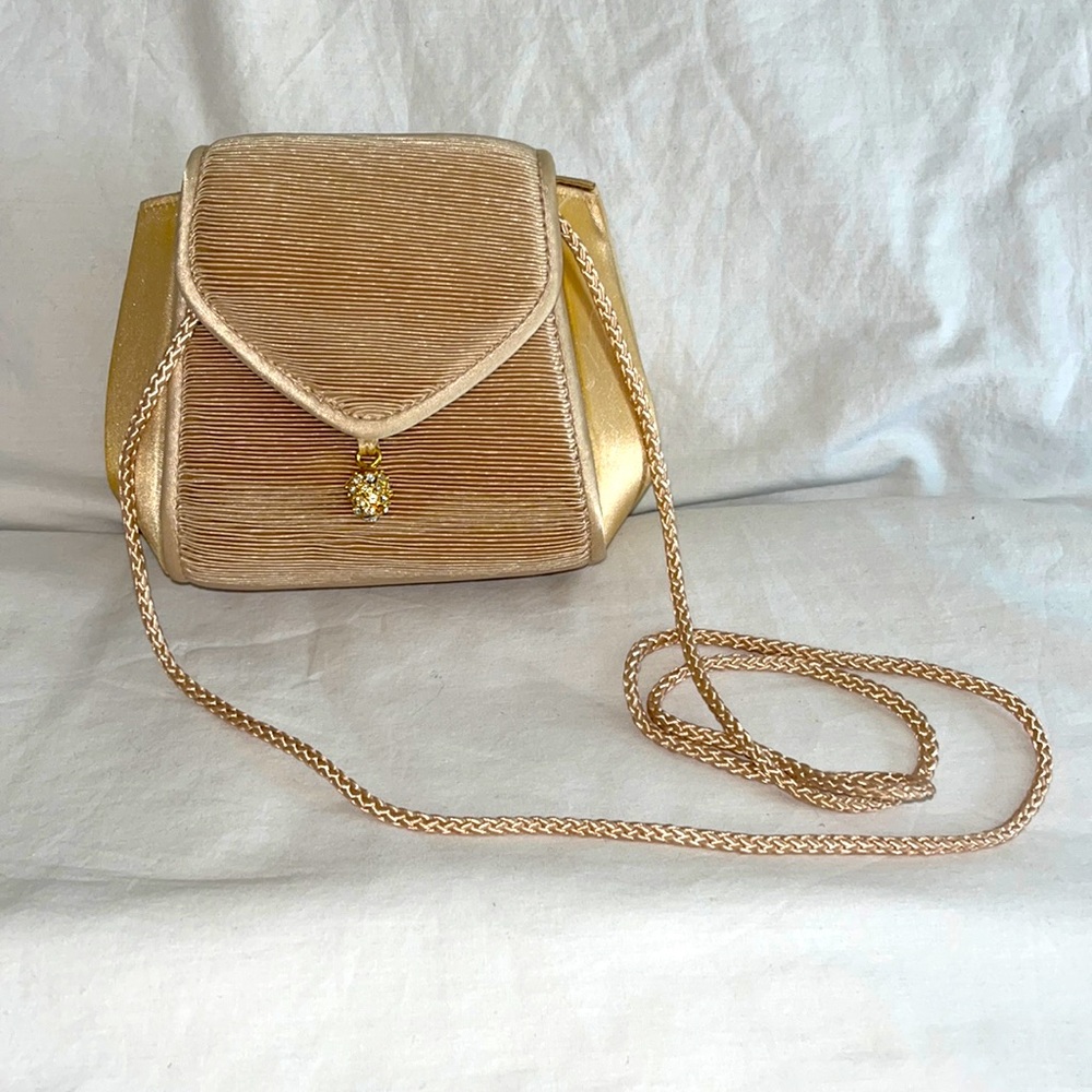 Gold Carla March Vintage silk Bag